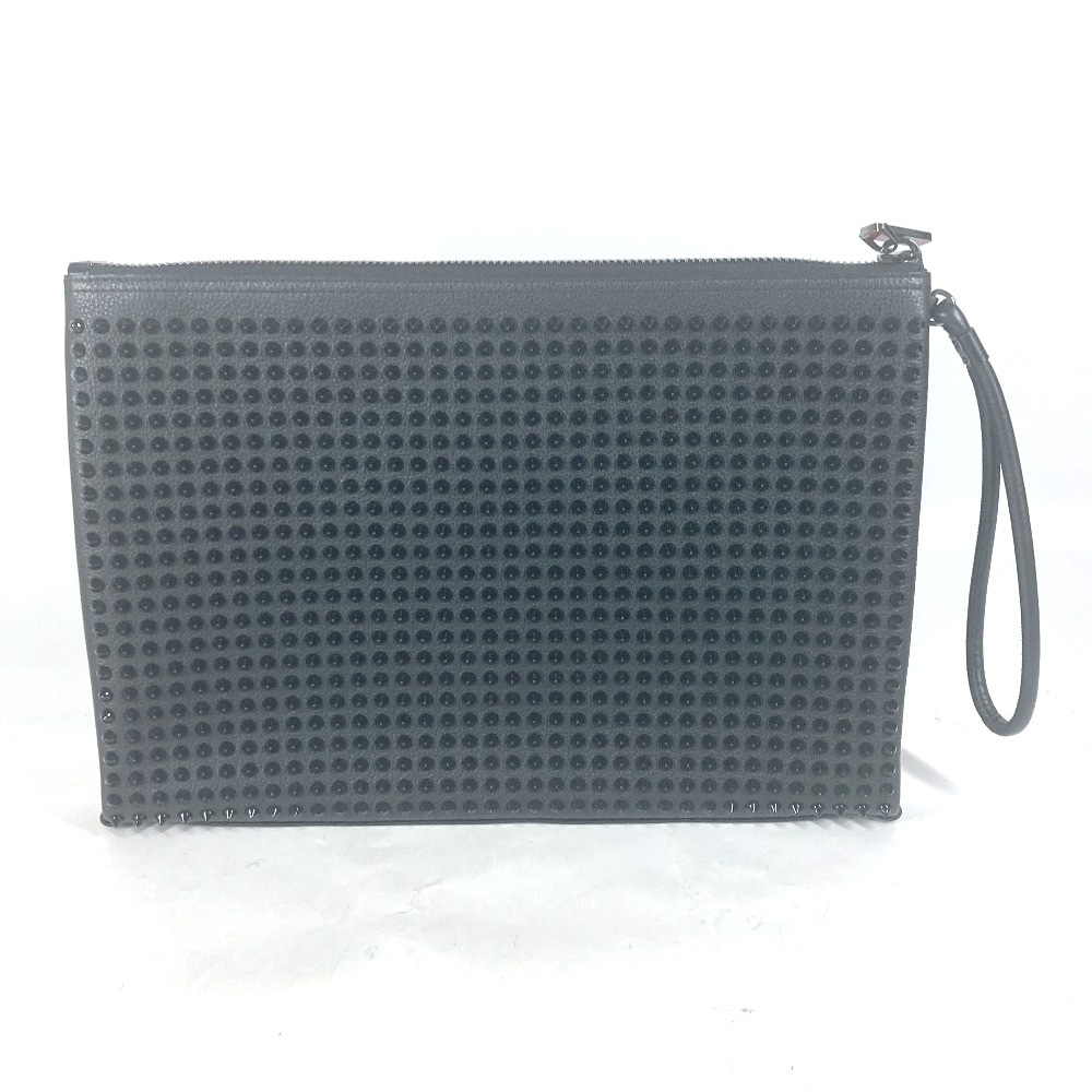 クラッチバッグ 1195035 スタッズ セカンドバッグ カバン ストラップ付 レザー ブラック