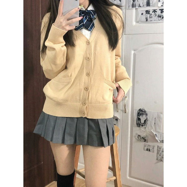 Qoo10] 新作登場 制服 カーディガン スクールカ