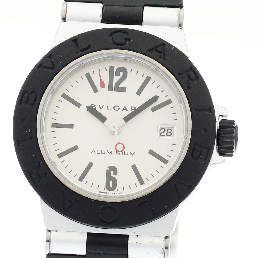 ブルガリ BVLGARI AL29TA アルミニウム デイト クォーツ レディース _886453【中古】