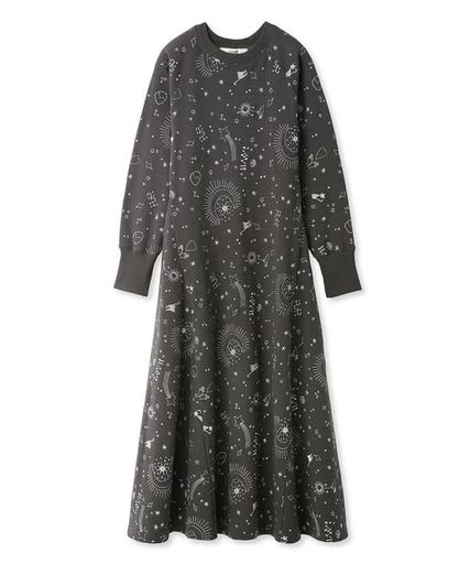 星座刺繍スウェットワンピース RWCO235048 レディース DGRY