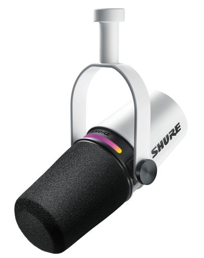 SHURE シュア MV7+ ポッドキャストマイクロホン ホワイト MV7+-W : OBS 認証 ダイナミックマイク カーディオイド 単一指向性 USB-C XLR 有線 ノイズ除去 配信 ストリー 49,880円