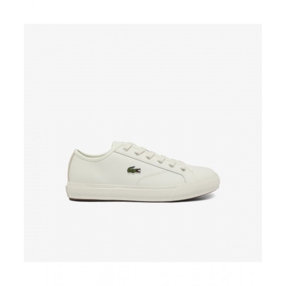 LACOSTE メンズバックコートレザースニーカー [オフホワイト]