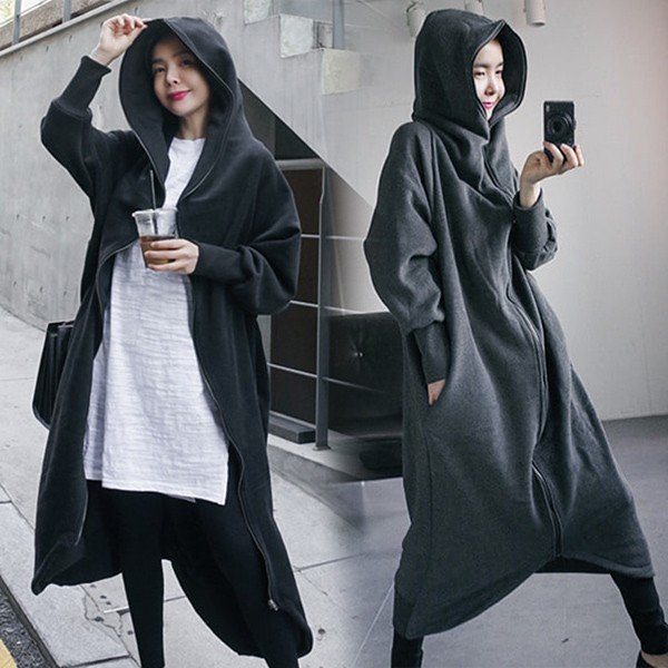 予約 パーカーワンピ パーカー レディース 秋新作 フード付き スウェット 大きめ ロング カジュアル アウター あったか 長袖 トレーナー ワンピース 秋 ポケット付き Aライン ピーコート Size M Almondsmiles Com