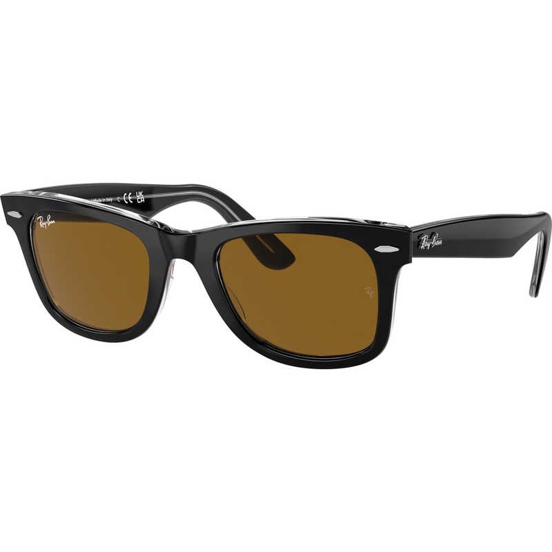 レイバン　サングラス WAYFARER(Low Bridge Fit) RB2140F 129433 52mm 透明上にブラック/ブラウン