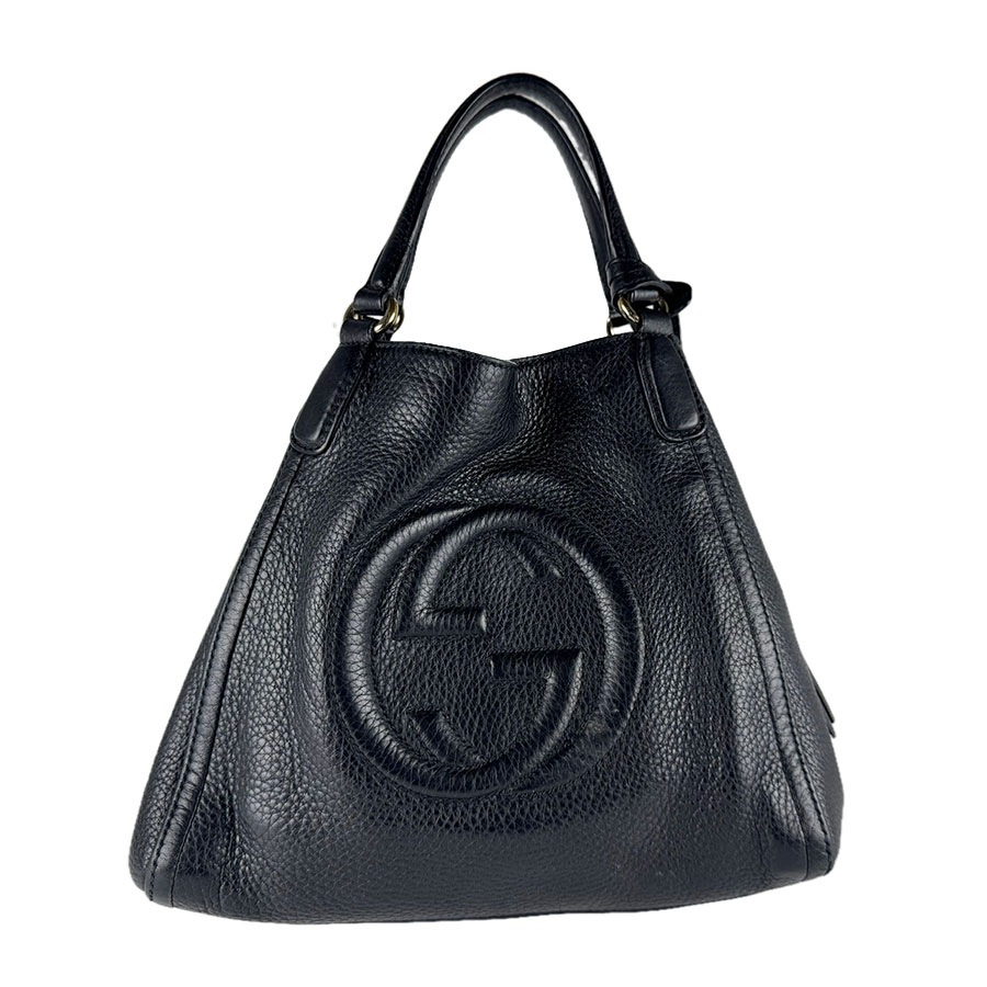 グッチ GUCCI ハンドバッグ ショルダーバッグ ソーホー レザー ブラック ゴールド レディース 336751 z9976