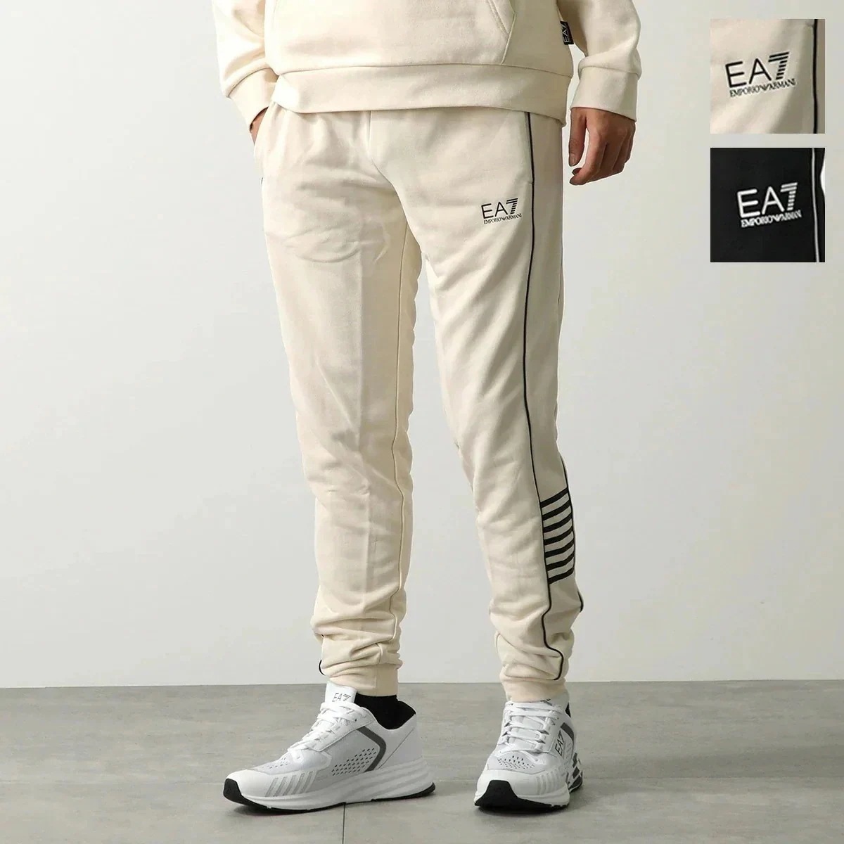 EA7 EMPORIO ARMANI エアセッテ エンポリオアルマーニ トラックパンツ 6DPP53 PJ16Z メンズ ジャージ ストレッチ ロゴ カラー2色