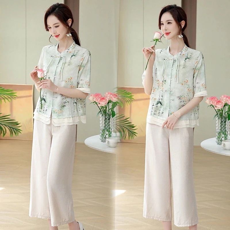 スウェット上下セット セットアップ ウェア スーツ セットアップ レディース 24新型の半袖新式シャツ2点セット