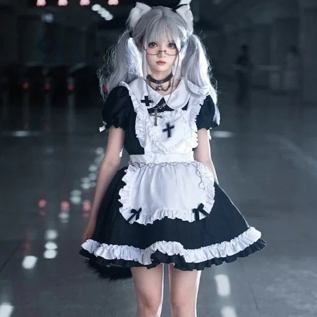 【急速出荷!】今年 短纳期 5点 セットアップ ワンピース カシャ付き ハロウィン 大人 仮装 コスム服 衣装 ガーリー 甘め 学園祭 文化祭 ファッション系 レディース セクシー型 ブラックスリーブ 5,764円