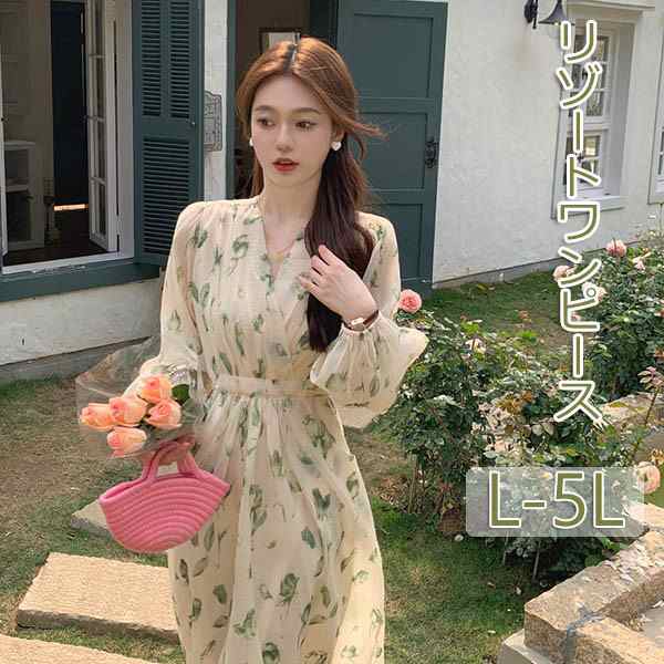【新品】リゾートワンピース レディース サマードレス 大きいサイズ ロング マキシ丈ワンピース 長袖 シフォン 透け Aライン ハワイ 沖縄 旅行用 大人 20代 30代 40代 可愛い お洒落 花柄 8,737円