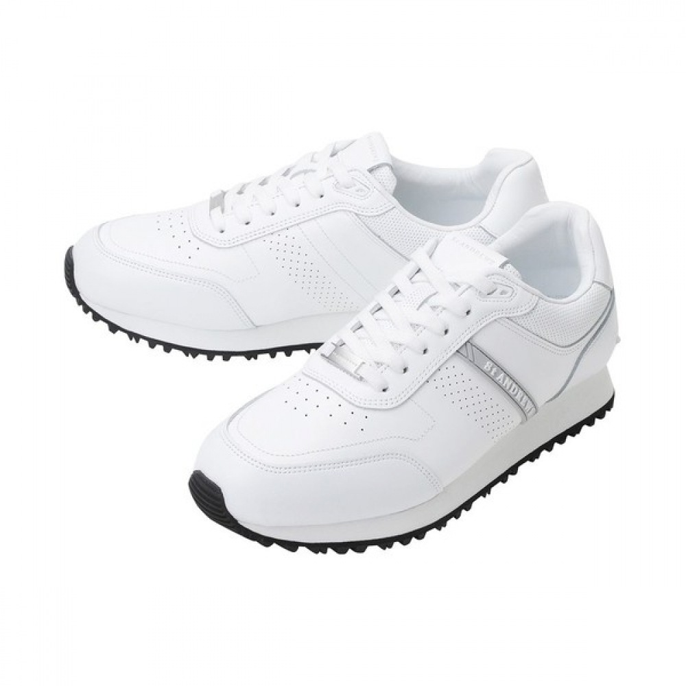 [St Andrews] メンズ斜めロゴライン穴あきノンスパイクゴルフシューズ