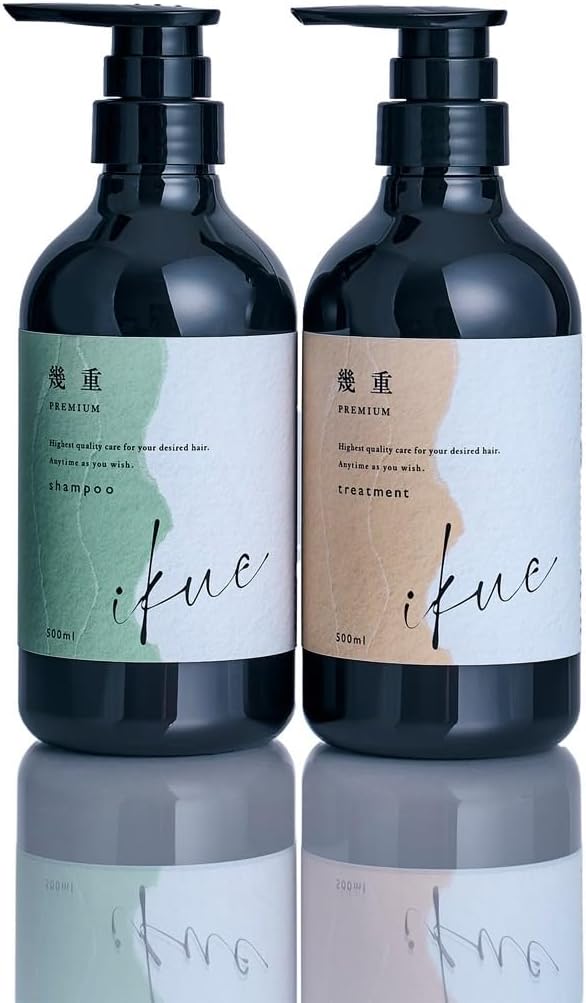 幾重 プレミアム シャンプー&トリートメント 500ml セット 美容室仕様 白髪ケア ヘアケアケア パサつきを抑え ツヤ髪 エイジングケア シャンプー 40代シャンプー