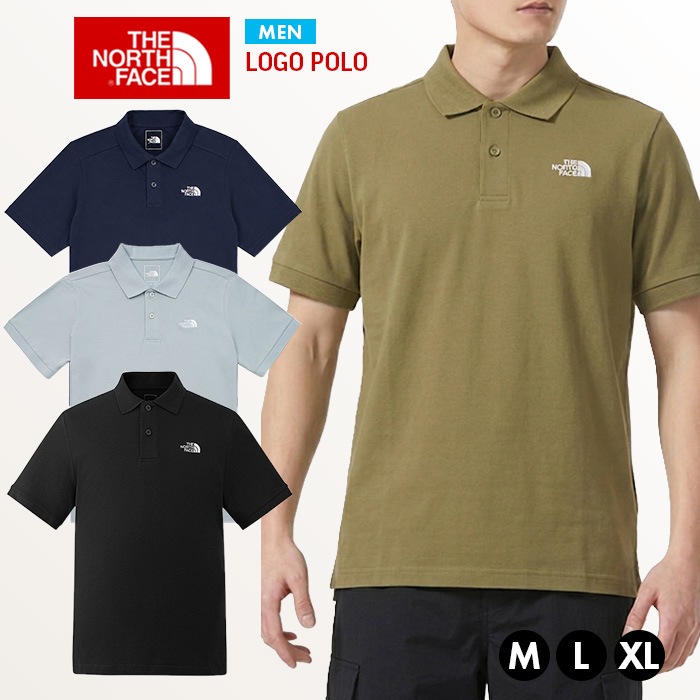 メンズ ポロシャツ 半袖 ブラック M LOGO POLO NF0A8FZ