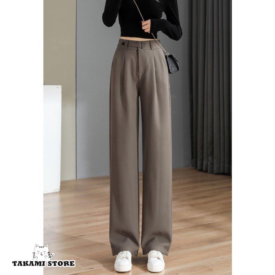ワイドパンツ レディース ボトムス ハイウエストパンツ 通勤服 オフィス きれいめ パンツ 大きいサイズ 3L 小さいサイズ 黒 春 秋 体型カバー