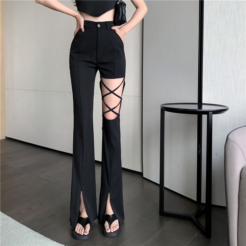 レトロ風 個性派 ボトムス パンツ ズボン ロング ロング丈 スリム タイト 細身 ハイウエスト 編み込み かわいい 大人可愛い カジュアル おしゃれ お洒落 かっこいい レトロ 大人可愛い 大人女子