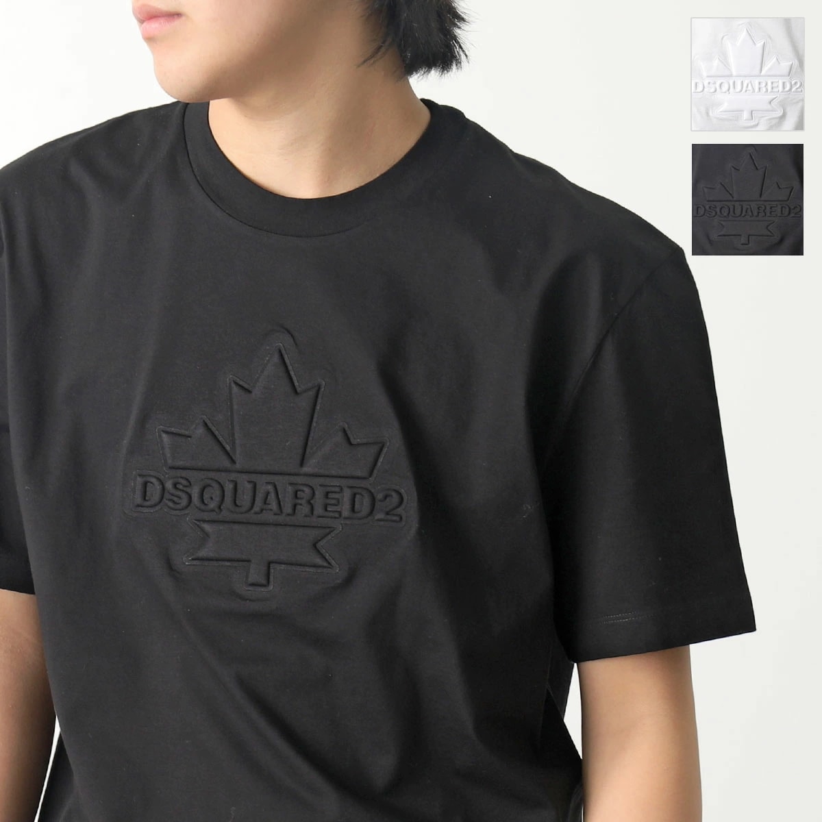 DSQUARED2 ディースクエアード Tシャツ LEAF SKATER T S74GD1231 S23009 メンズ 半袖 カットソー コットン クルーネック ロゴT カラー2色