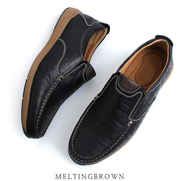 男性カジュアルローファー メンズスリッポン w10