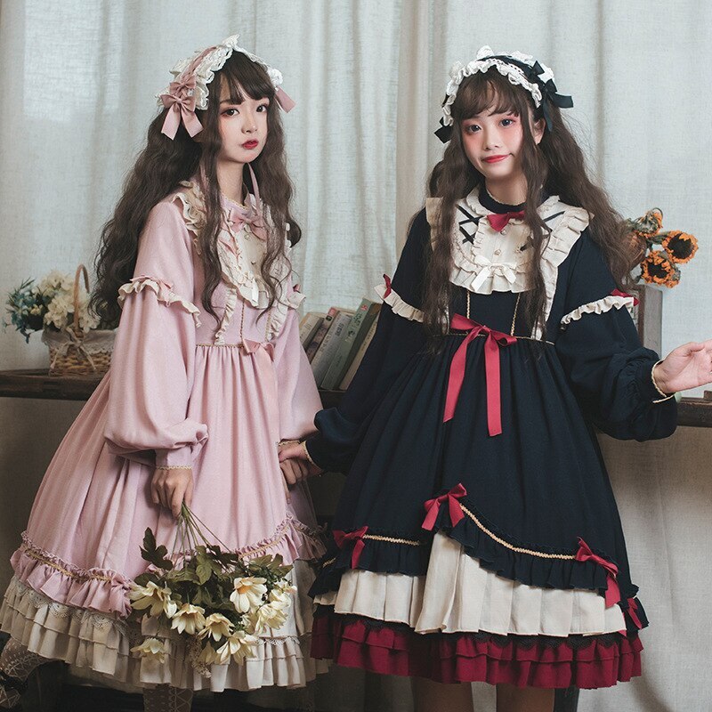 【激安販売】可愛P ロリータ ワンピース 長袖 冬秋 豪華 ハロウィン クリスマスハロウィン コスプレ