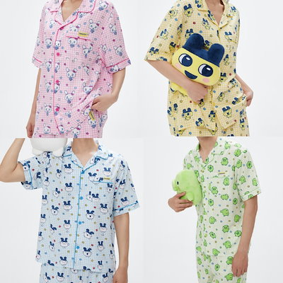 【韓国限定】たまごっち×SPAO パジャマ M みみっち　ブルー 新品未使用 韓国 spao たまごっちコラボ みみっち パジャマ 男女兼用 M