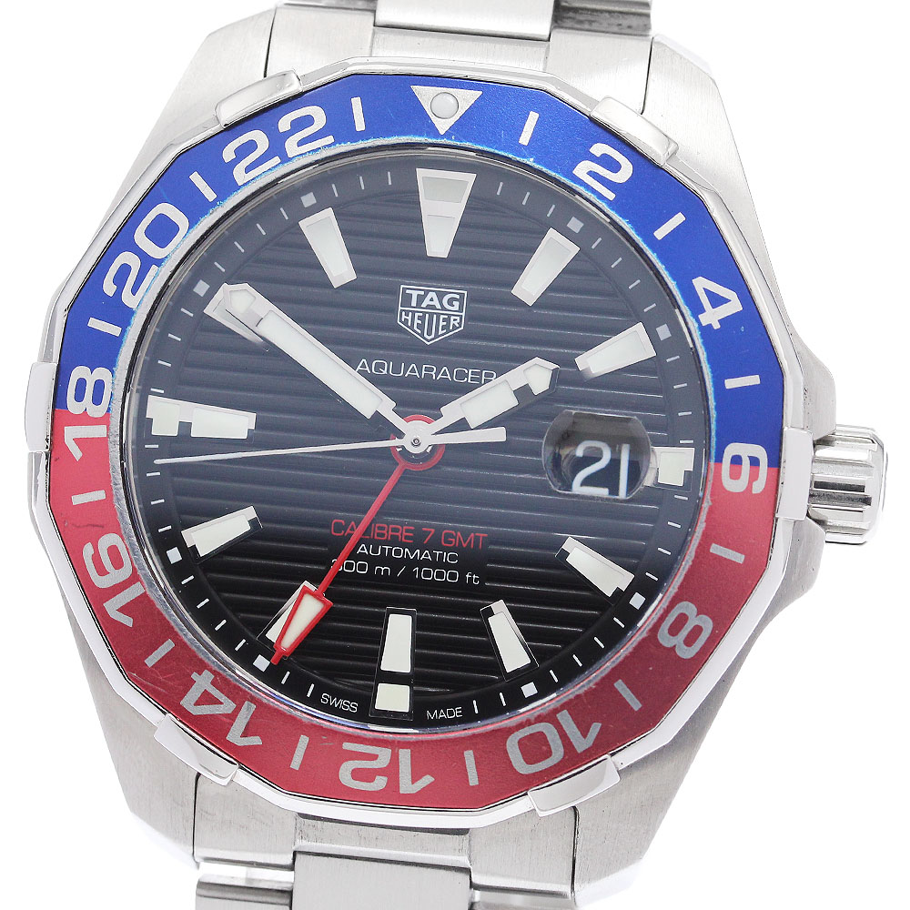 タグホイヤー TAG HEUER WAY201F.BA0927 アクアレーサー キャリバー7 GMT 自動巻き メンズ 保証書付き_921847【中古】