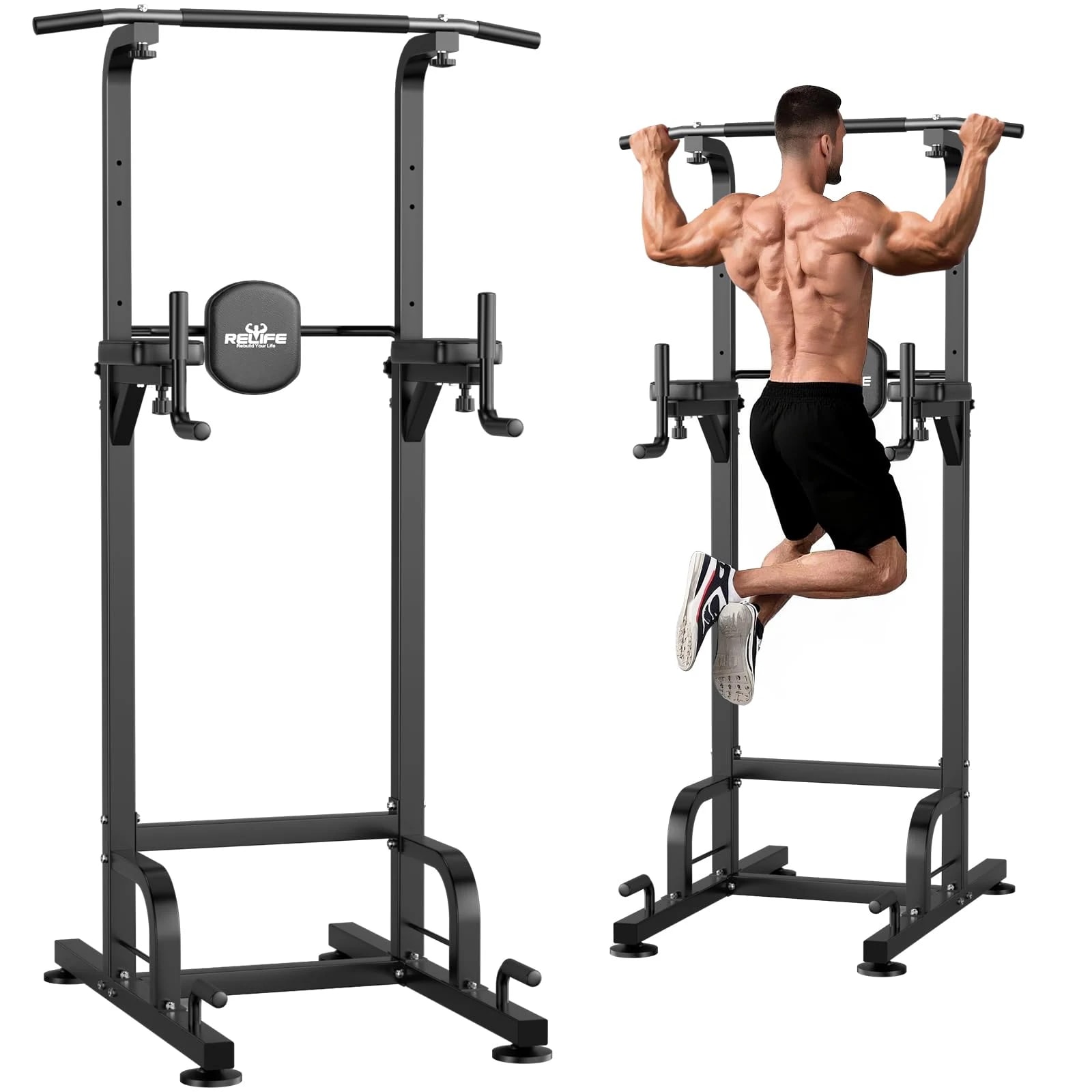 懸垂マシン 懸垂バー ぶらさがり健康器 筋トレ器具 耐荷重180kg チンニングスタンド 筋トレグッズ ディップス 高さ9段階 自重 トレーニング器具 自宅