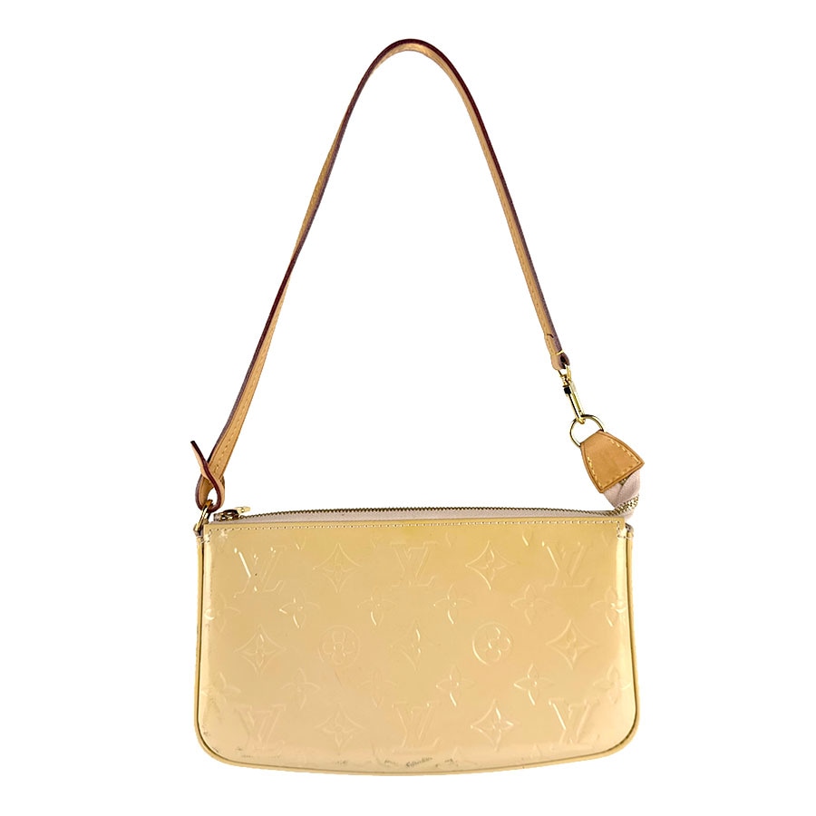 ルイ ヴィトン LOUIS VUITTON ショルダーバッグ モノグラムヴェルニ レキシントン パテントレザー ベージュ ゴールド レディース M91345 z8334