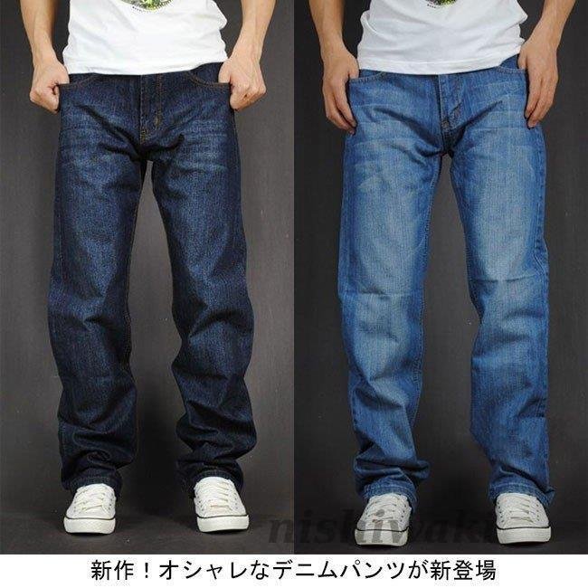 Qoo10-メンズデニムパンツ メンズロングパンツ シンプル 大人 合わせやすい カジュアル リラックス ベーシック オールシーズ