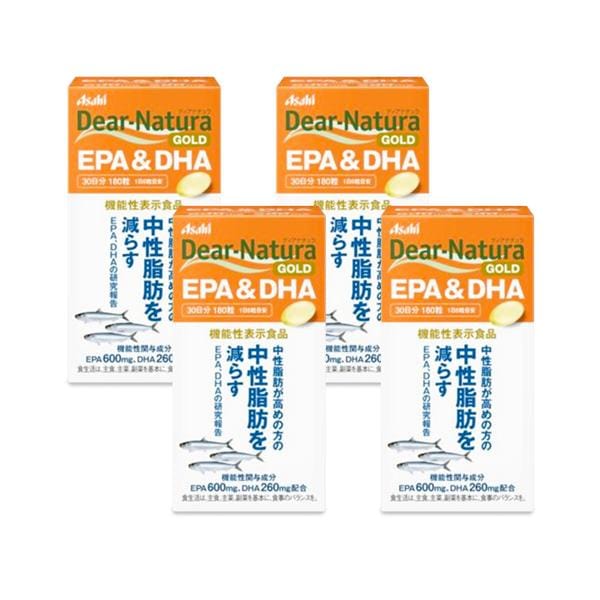 4個セット アサヒ ディアナチュラゴールド EPA＆DHA 180粒 (30日分)
