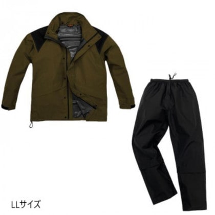弘進ゴム B-1300 ODR透湿LIGHTレインスーツ カーキ LL H1300BB