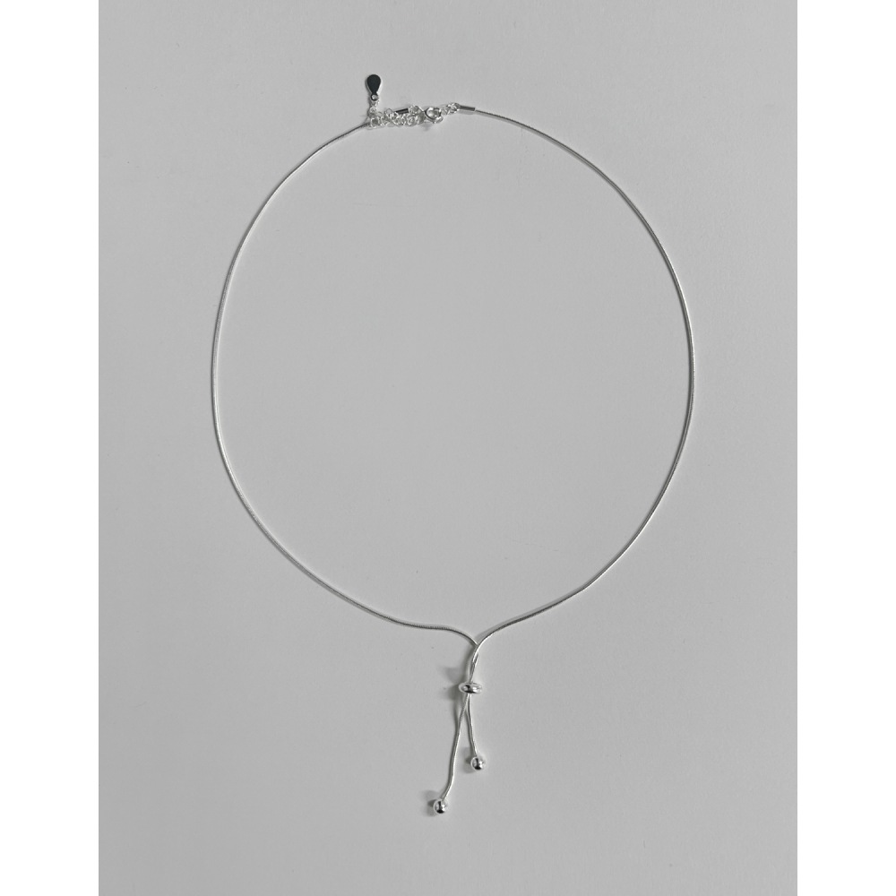 ブラックアップ (シルバー925) ビールボールタイネックレス