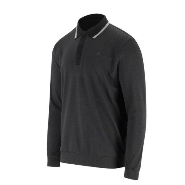 男性秋の組織感胸ロゴポロシャツ6K55202_YS