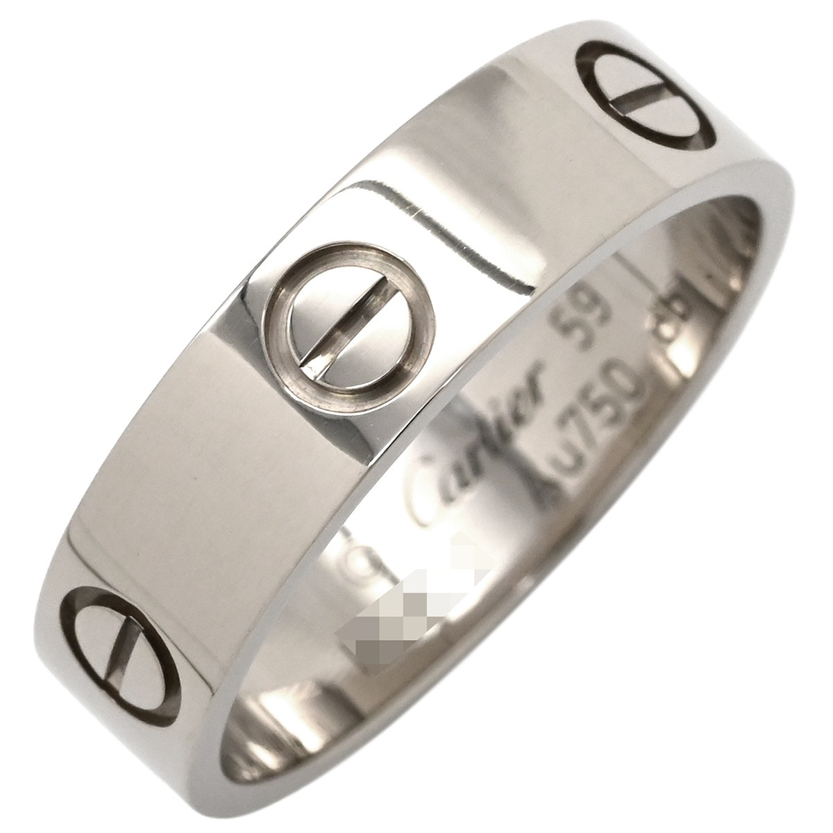 カルティエ リング 指輪 ラブリング ホワイトゴールド #59(JP19) LOVE Ring 750 18K WG 18金 18.5号 B4084700 【保証書】【中古】