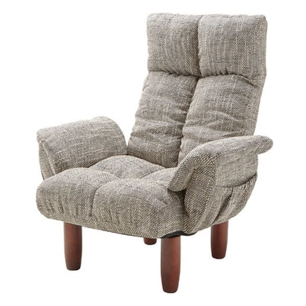 脚付パーソナルチェア グレー 幅78×奥行き63-110×高さ50-95×座面高35cm RKC-39GY