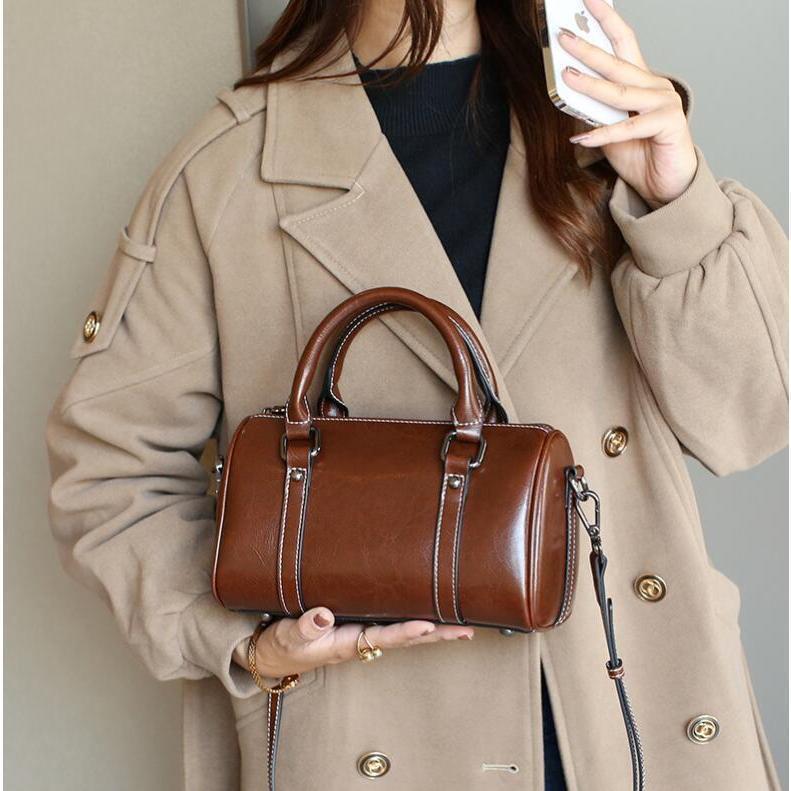 ハンドバッグ トートバッグ レディース 2way レザー 斜めがけ ミニバッグ 本革 ショルダーバッグ ボストン 小さめ 布 大容量 OL