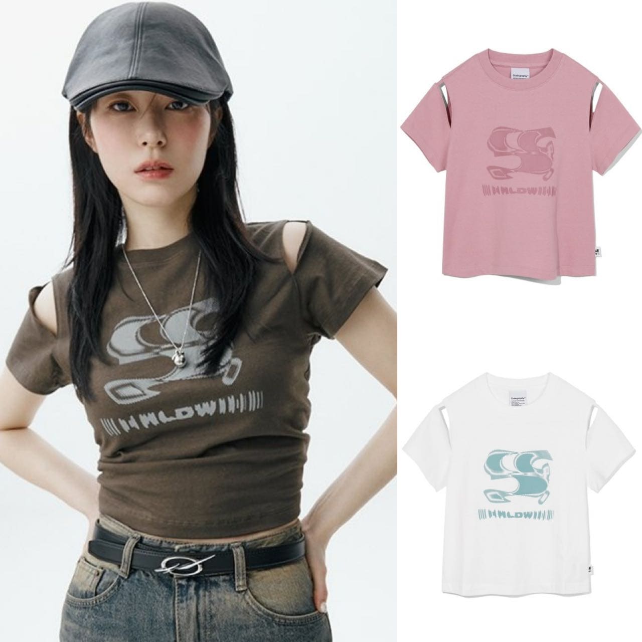 WAVE ロゴ シンボル カットアウト 半袖 Tシャツ