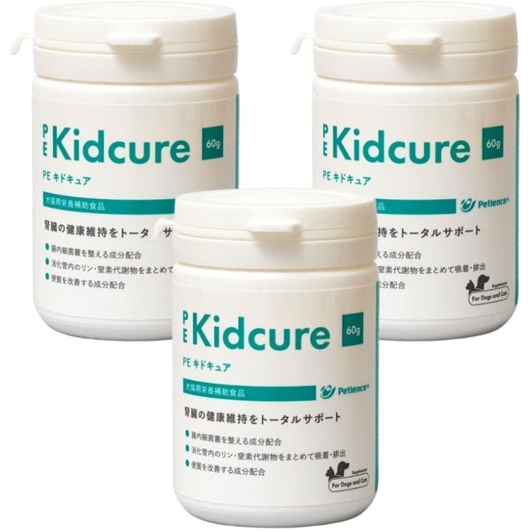 3個セット QIX PE キドキュア 犬猫用 60g 腎臓 サプリ