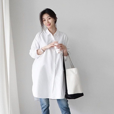 トップス シャツ 長袖 襟付き 前開き ボタン ミディアム丈 フィッシュテール かわいい 大人可愛い きれいめ シンプル 上品 おしゃれ かっこいい カジュアル こなれ感 個性的 主役級 存在感