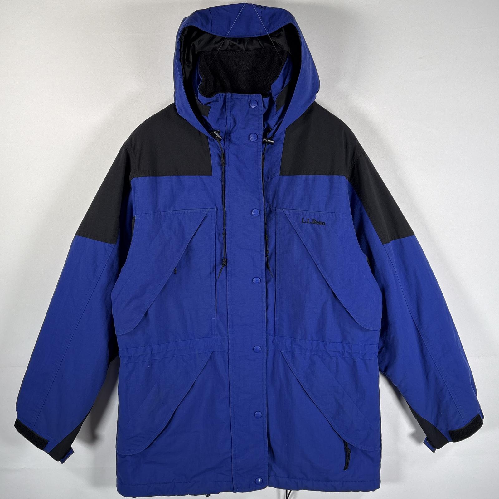 古着 80s～90s/80年代～90年代 マウンテンパーカー ワンポイントロゴ ブルー ブラック ツートン レディース