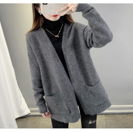 カーディガン ニット レディース カーディガン 大きいサイズ カーディガン 羽織 デザイン ニット カーデ オーバーサイズ スクール カーデ 厚手 冬 ドロップショルダー カーディガン