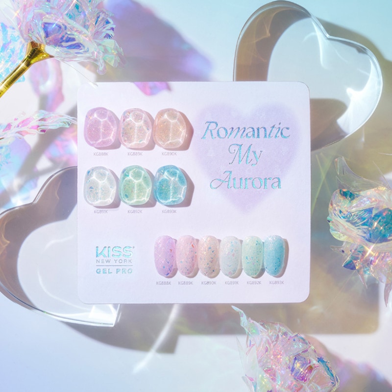 KISS NEWYORK / Romantic My Aurora Glitter gel 6 set