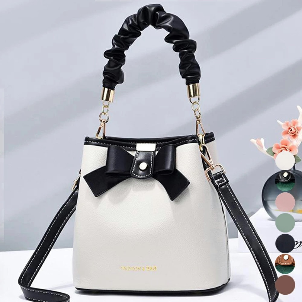 バケツ型ショルダーバッグギャザーハンドル(T) 6,384円