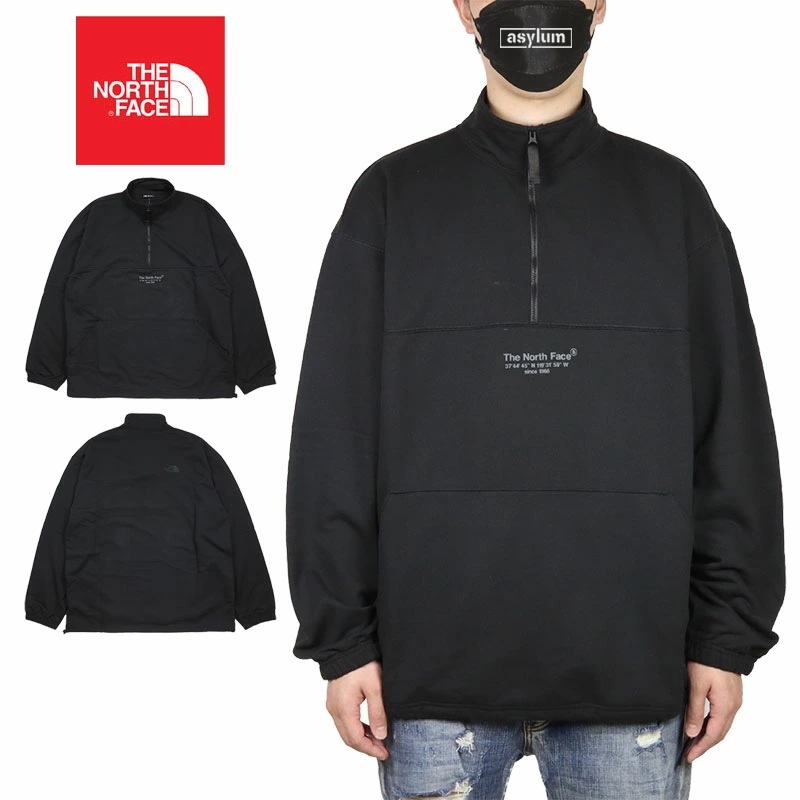 ノース トレーナー ハーフジップスウェット メンズ レディース アウトドア ブランド 大きいサイズ おしゃれ 黒