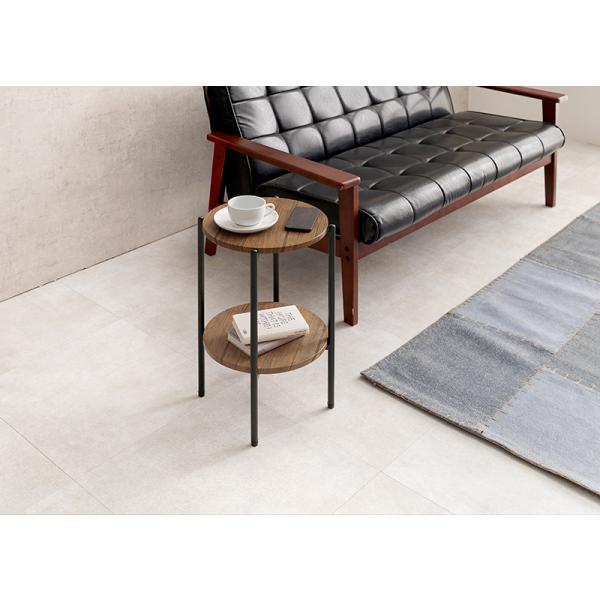 テーブル ラック 円形 丸 棚 おしゃれ 北欧モダン 机 木製 木目