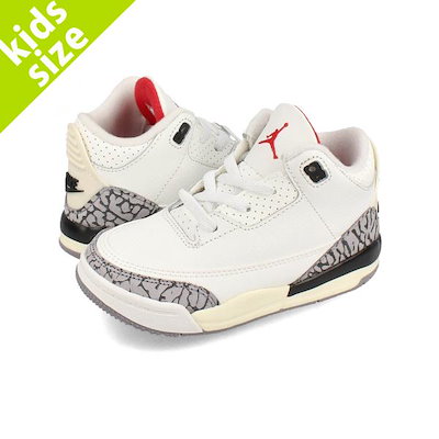 NIKE ナイキ TD AIR JORDAN 3 RETRO WHITE CEMENT REIMAGINED DM0968-100 エアジョーダン3 レトロ ホワイトセメントリイマジンド キッズ ミッドカットスニーカー US3C/9cm JORDAN BRAND JORDAN 3 RETRO (TD) BLACK&frasl;DARK CHARCOAL-WHITE