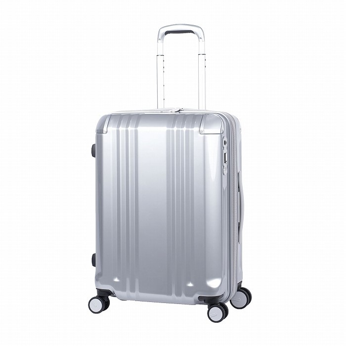 ハードキャリーケース デカかるEdge 拡張タイプ 4～6泊 52L＋8L ALI-089-22W-CSIL クロームシルバー