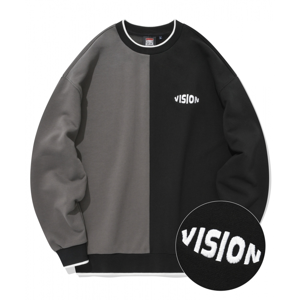 VISION StreetWEAR VSW ハーフピース クルーネック ブラック