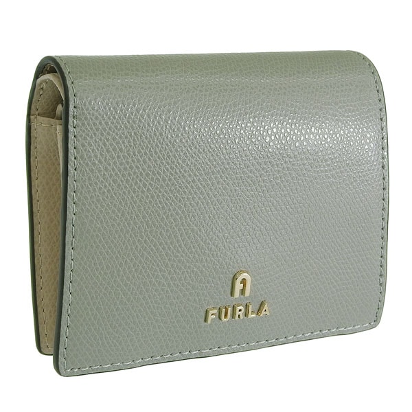 フルラ 財布 レディース 二つ折り財布 アウトレット レザー グレー×ベージュ カメリア FURLA CAMELIA S COMPACT WALLET BIFOLD COIN WP00304ARE00