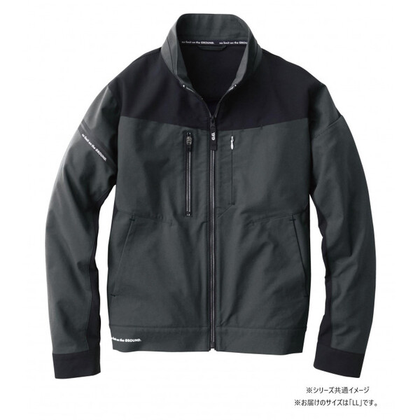 8042-00 長袖ブルゾン LLサイズ チャコールグレー(23) G.G.
