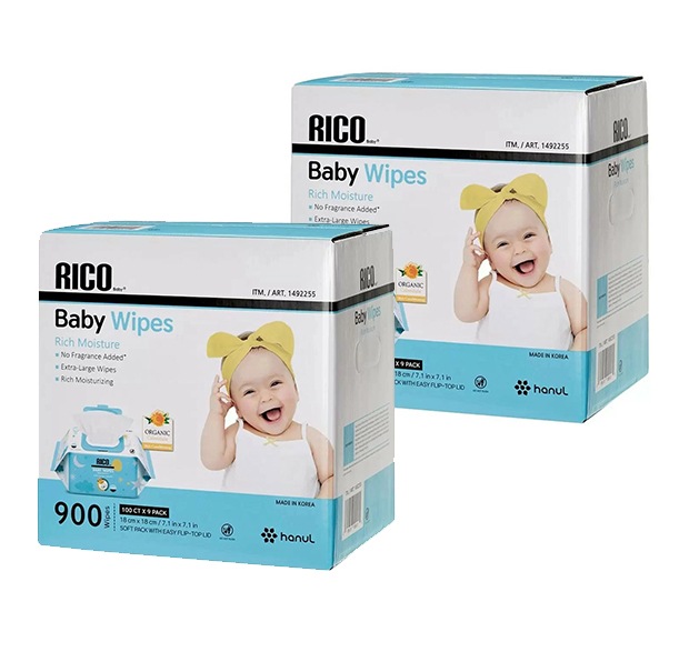 RICO 赤ちゃん用 おしりふき （900枚 x ２個セット）　コストコ