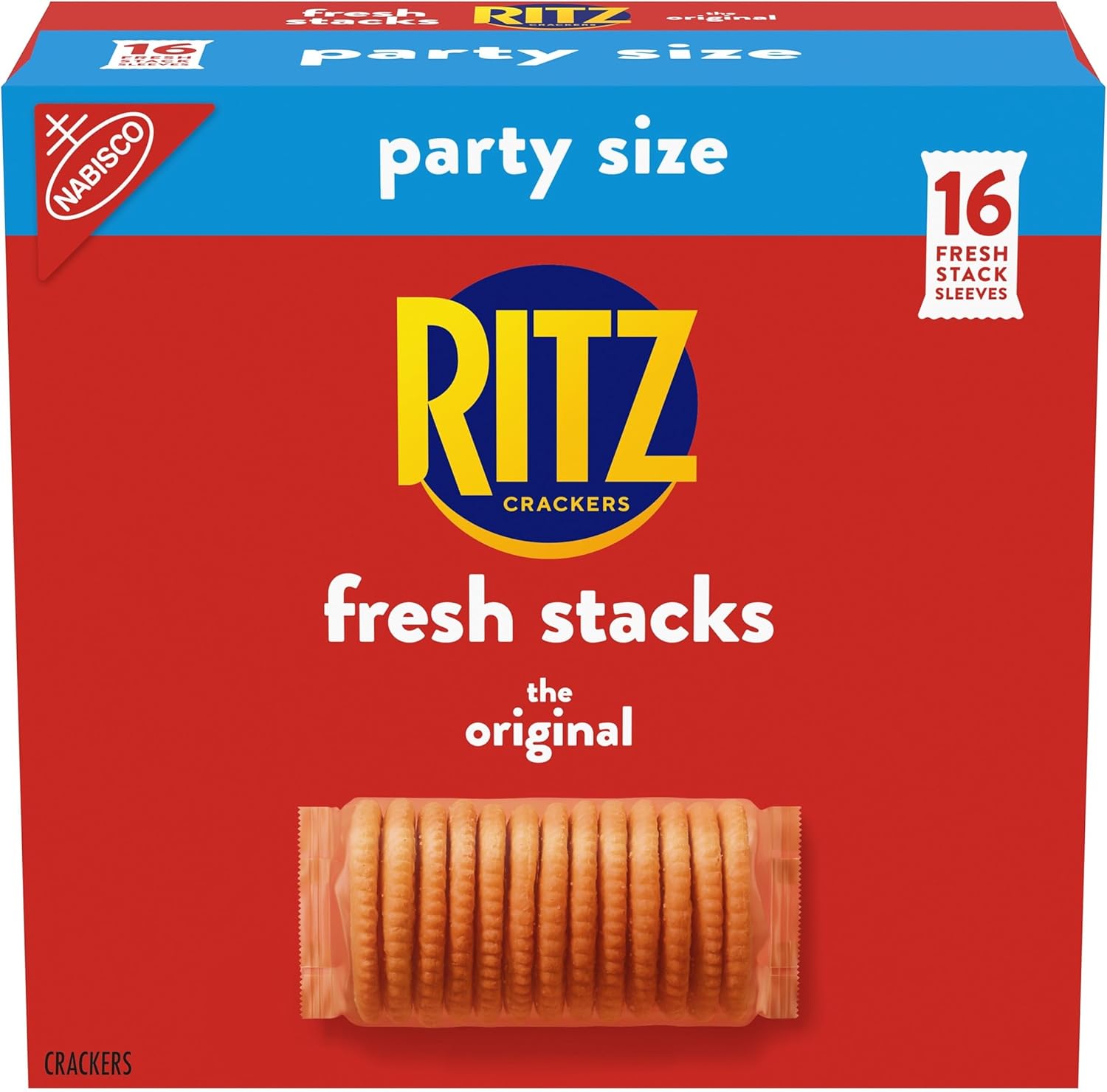 Flavor Party Size Box of Fresh Stacks 16 Sleeves Total, Original, 23.7 Ounce, 16 Count (Pack of 1