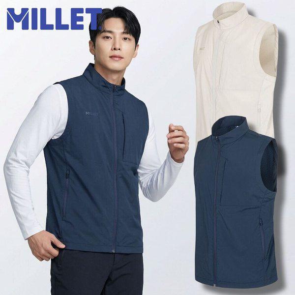 チョッキ男性ベスト背中板打ち抜き軽量ストレッチアウトドア夏登山服